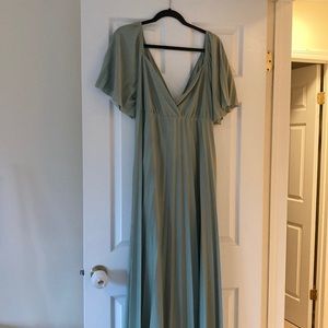 NEW ASOS Design size 14 green maxi dress